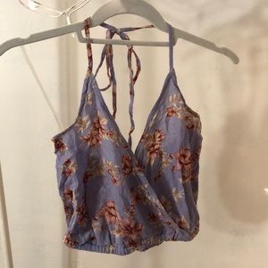Floral American eagle crop top!
